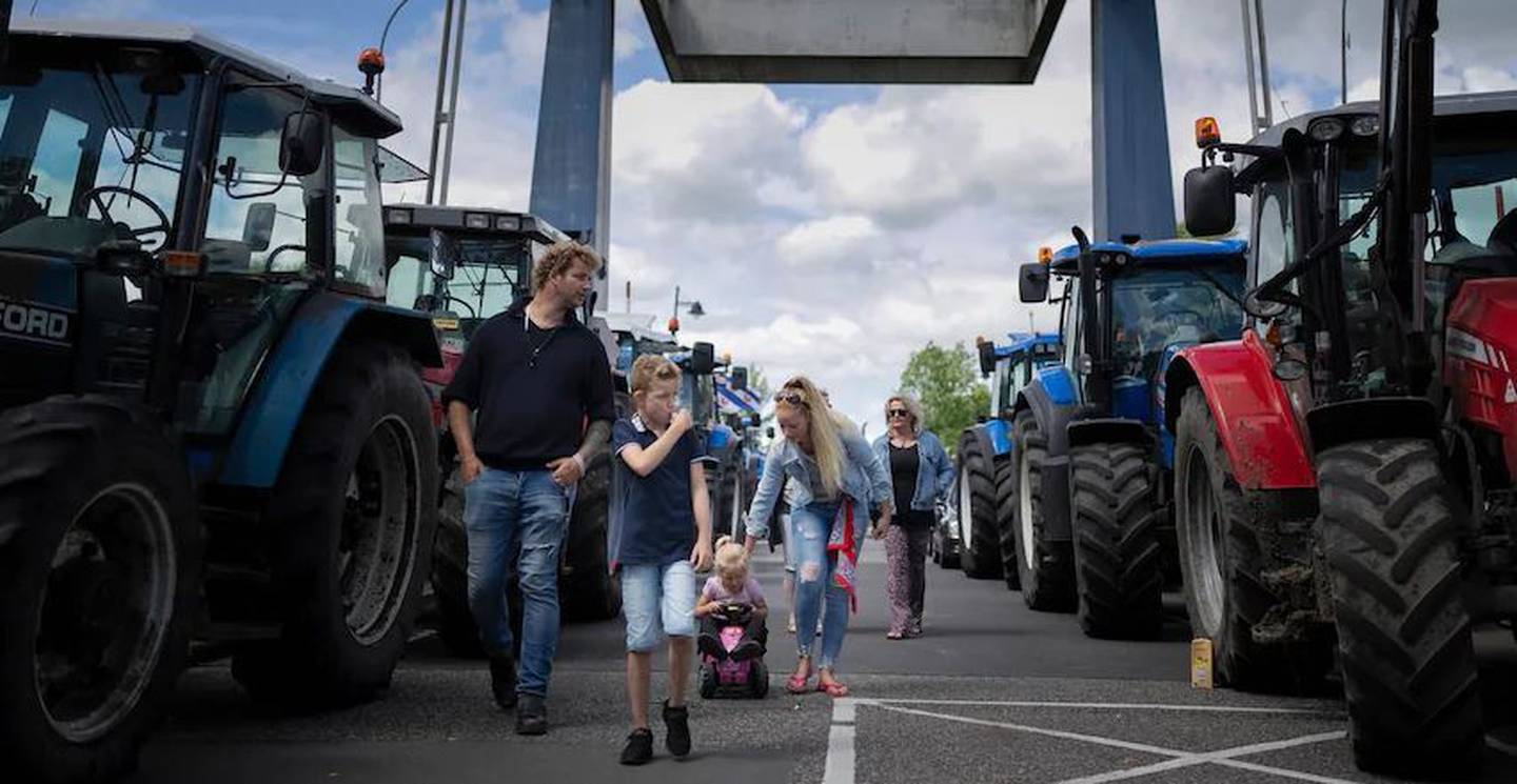 Huge protests have swept the Netherlands triggered by the introduction of new laws designed to cut nitrogen and ammonia emissions. Photo / AP