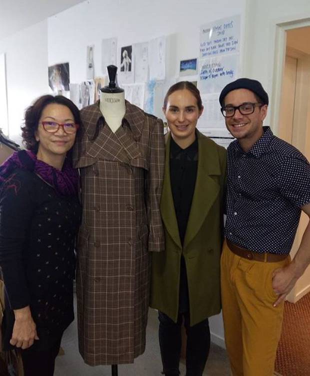 Machinist (Elina) sample room manager (Kelsey) and pattern maker Kerry Ranginui.
