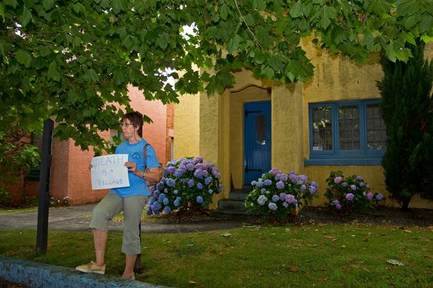 St Heliers lost six Spanish Mission-style1930s Art Deco houses in 2011 despite protests. Photo / David Rowland