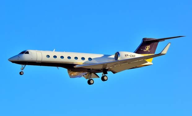 This Gulfstream G650, owned by Saudi Billionaire Nasser al-Rashid, last night landed in Christchurch airport. /PHOTO creative commons license by Tomas Del Coro.