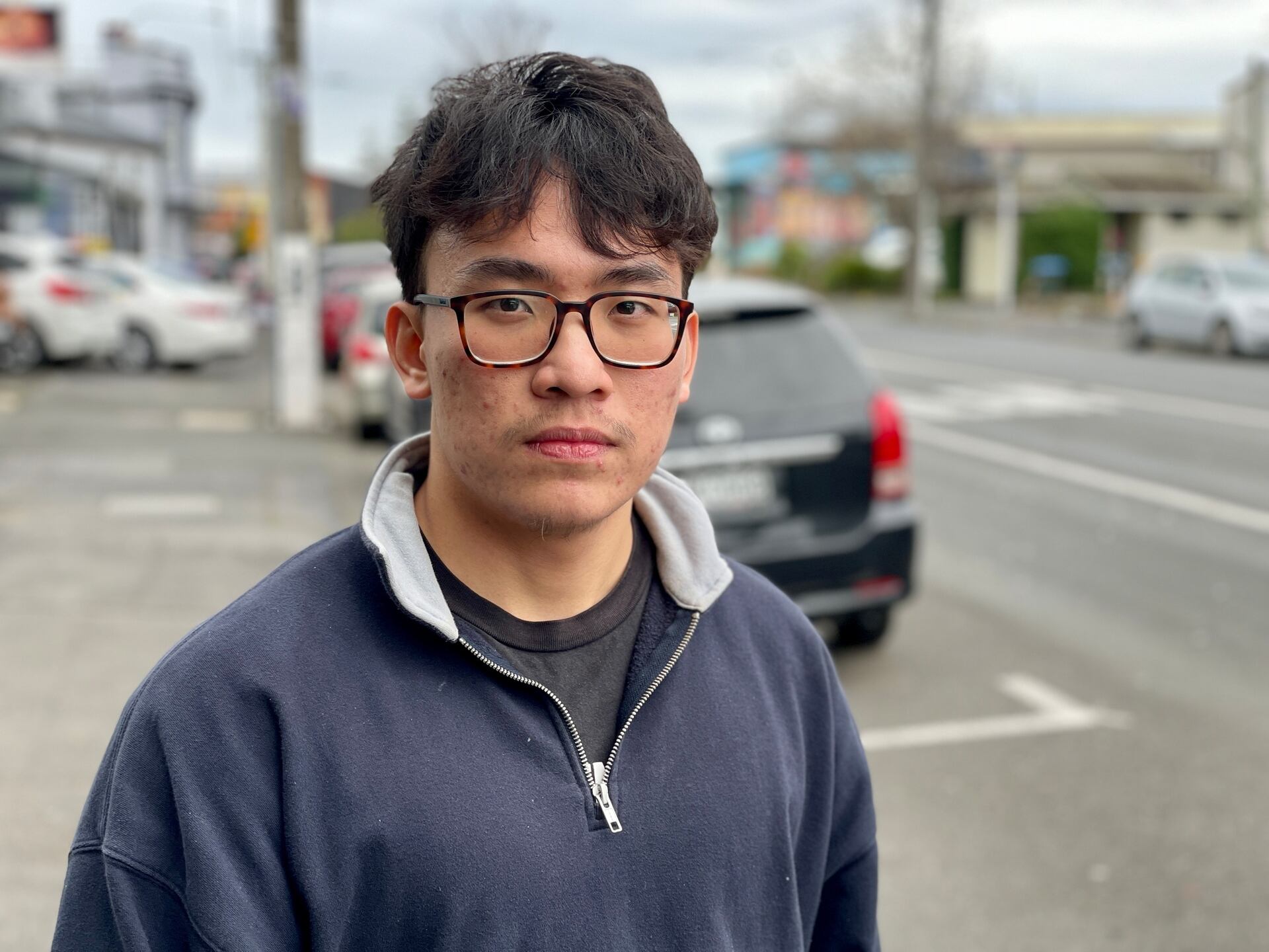 CityFitness NZ (St Lukes) gym member Matthew Le saw a man carrying a knife enter the fitness centre this morning. Photo / Jed Bradley