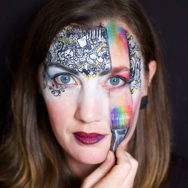 Paraparaumu Beach Woman Paints One Face Per Day Nz Herald