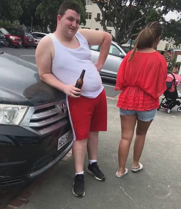 The incident at Takapuna Beach was filmed and quickly went viral. 