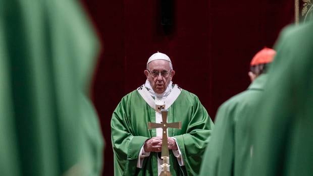 Pope Francis celebrates Mass at the Vatican. Photos / AP