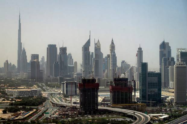 Dubai's skyline including the Burj Khalifa seen from the observation deck of the Dubai Frame. Photo / Jason Oxenham