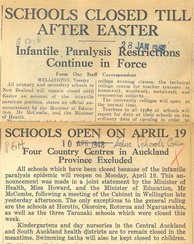 Herald reports on the polio epidemic in 1948. Source: Herald archives 