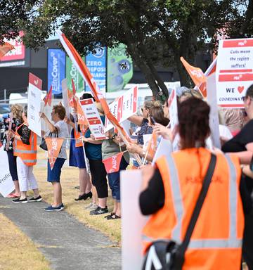 Jobs Losses People Of Tauranga Protest Against Healthcare Nz