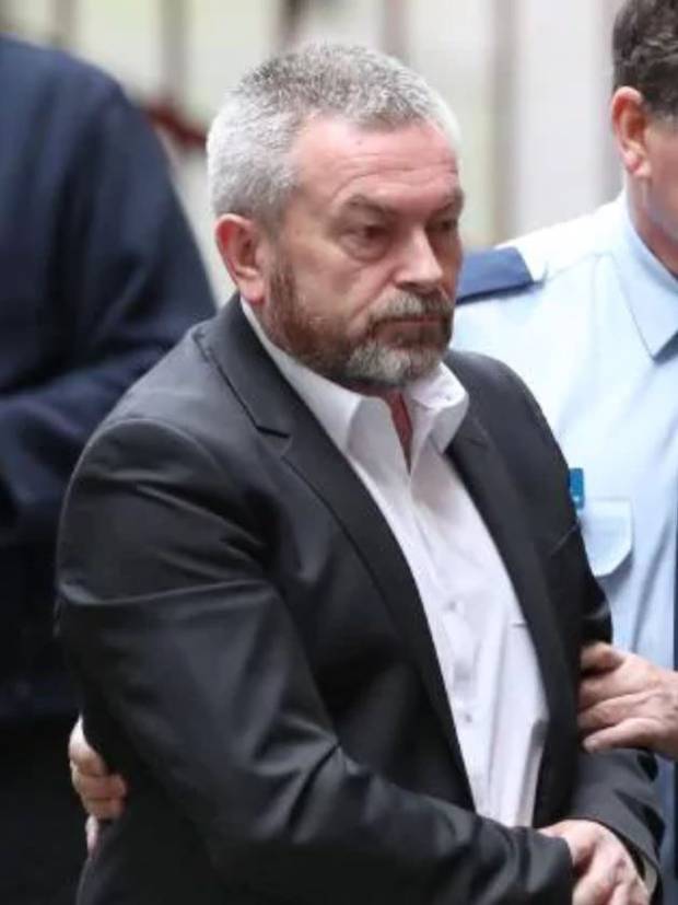 Borce Ristevski arrives from a prison van to the Supreme court in Melbourne in 2018. Photo / News Corp Australia