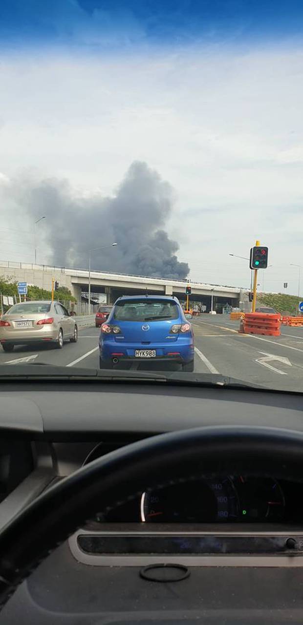 Thick smoke can be seen for miles. Photo / Supplied