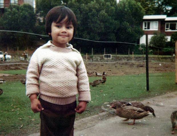 A young Midge Perez enjoying a day out at Virginia Lake.