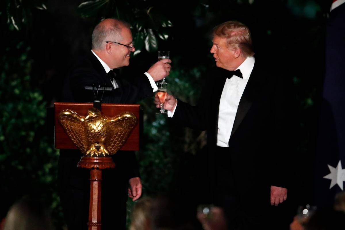 Donald Trump welcomes Scott Morrison to White House with State