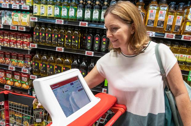 Foodstuffs spent 18 months developing the technology for the trolleys. Photo / Peter Meecham