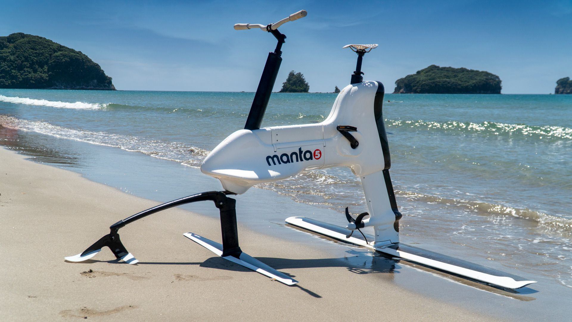 Watch Hydrofoil Bike maker Manta5 achieves Cook Strait first