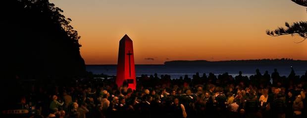 Mount Maunganui Anzac Day dawn service. Photo / John Borren