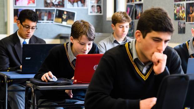 Students at Rongotai College in Wellington were among 8000 students nationally who sat NCEA online in 2018. Photo / Supplied