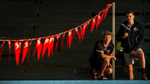 Paddy Baylis (left) has been selected to represent New Zealand at the Pan Pacific Swimming Championships. Photo/File