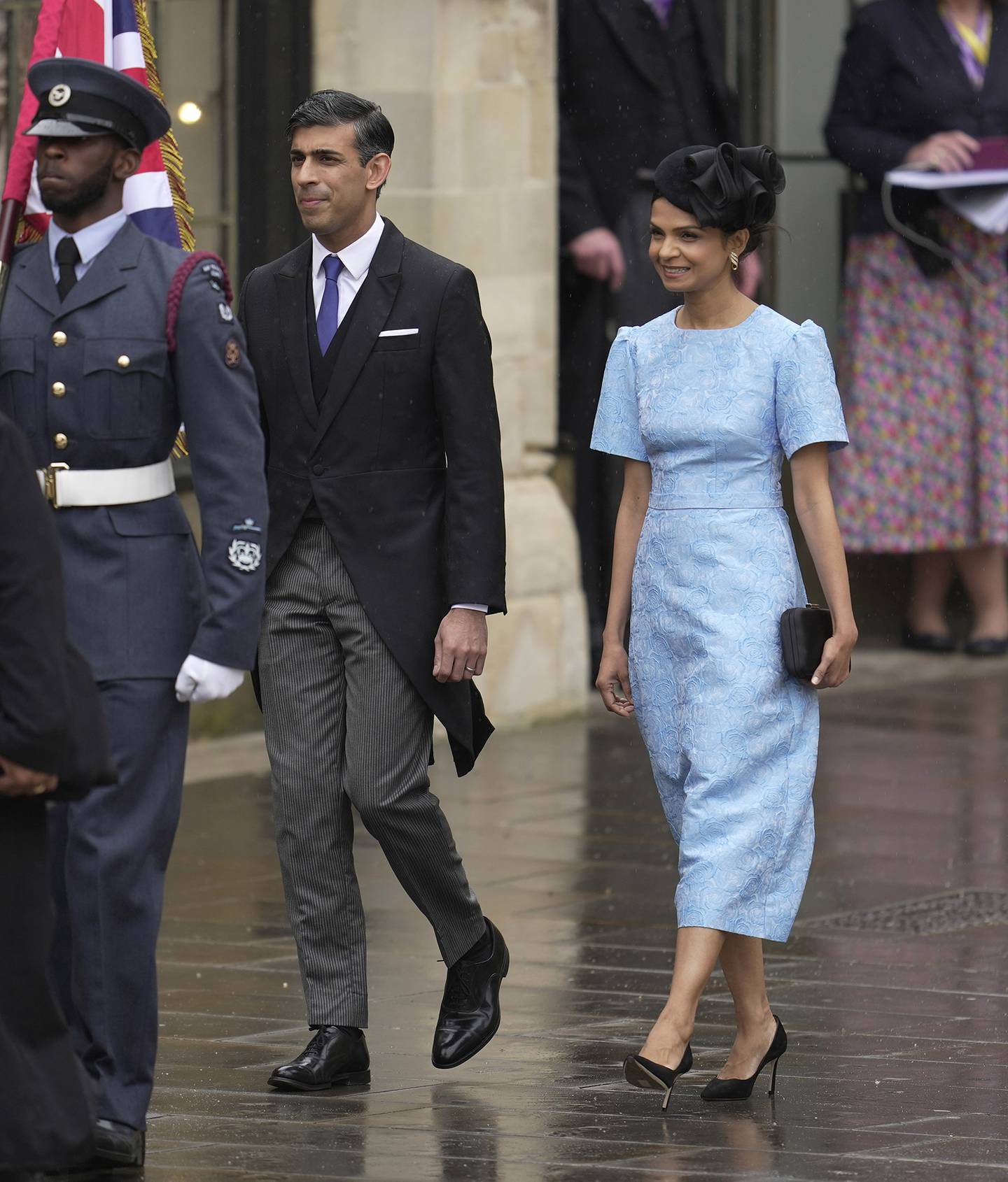 British Prime Minister Rishi Sunak and his wife Ashkata Murthy. Photo / AP
