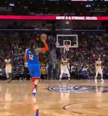 Basketball Steven Adams Hits First Nba Three Pointer In