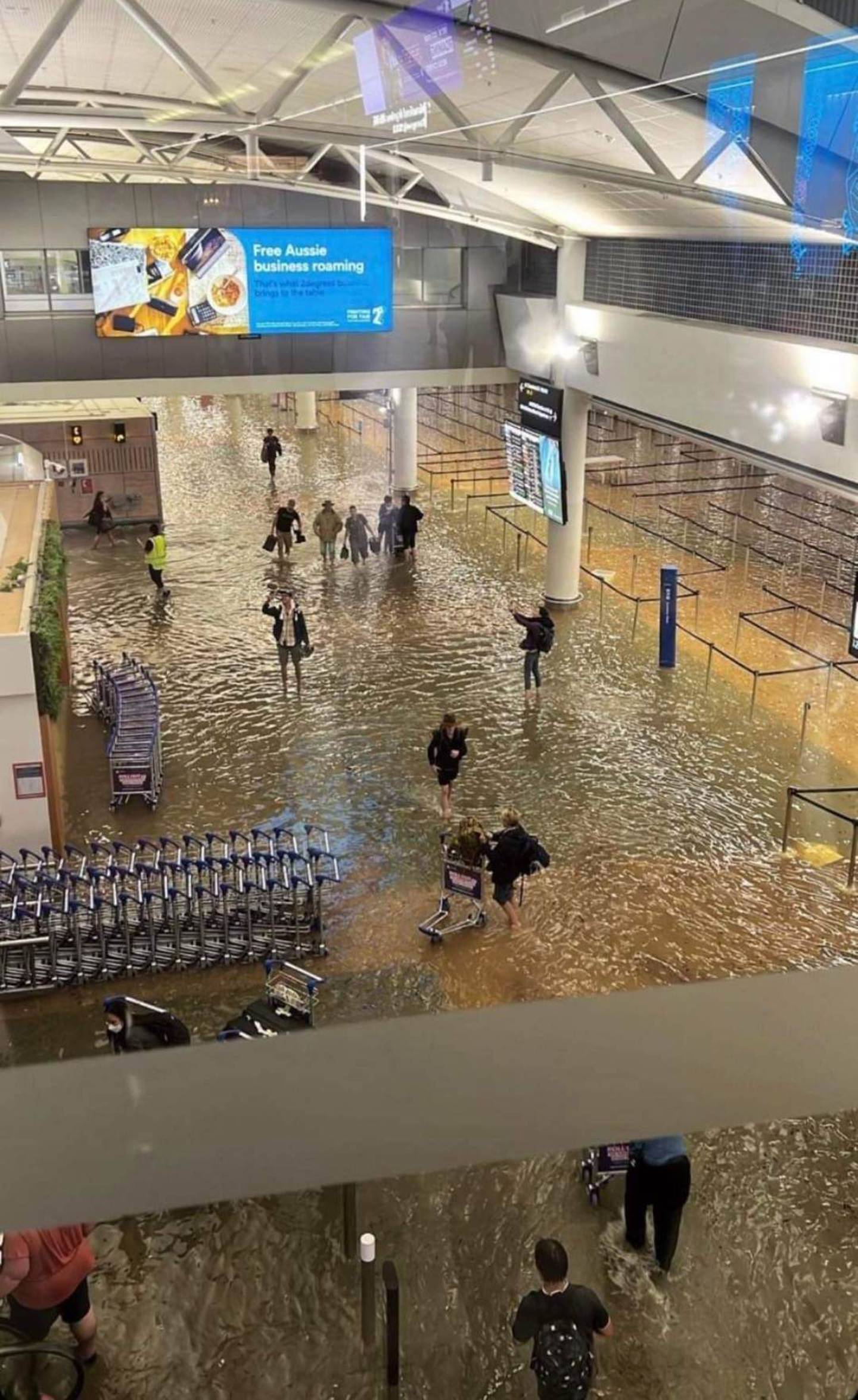 奥克兰国际机场洪水泛滥。 照片/提供