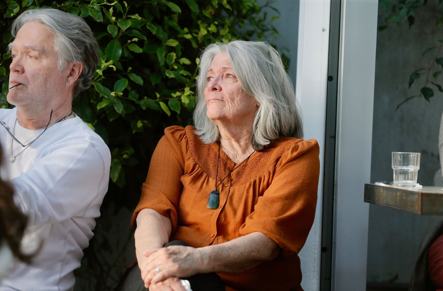 Carole Whorrall, next to her partner at a memorial auction for slain US student Kyle Whorrall. Photo / Alex Burton