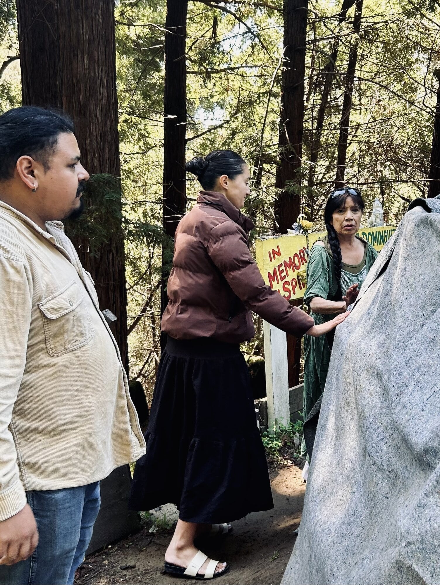  Katarina Ngatai and relatives preparing for a traditional sweat lodge ceremony. Photo / Supplied
