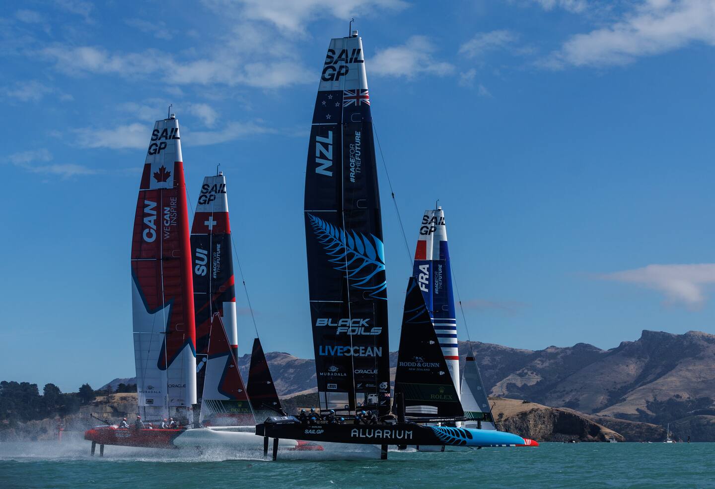 The Black Foils won the SailGP event on Lyttelton Harbour in March. Photo / Chloe Knott, SailGP