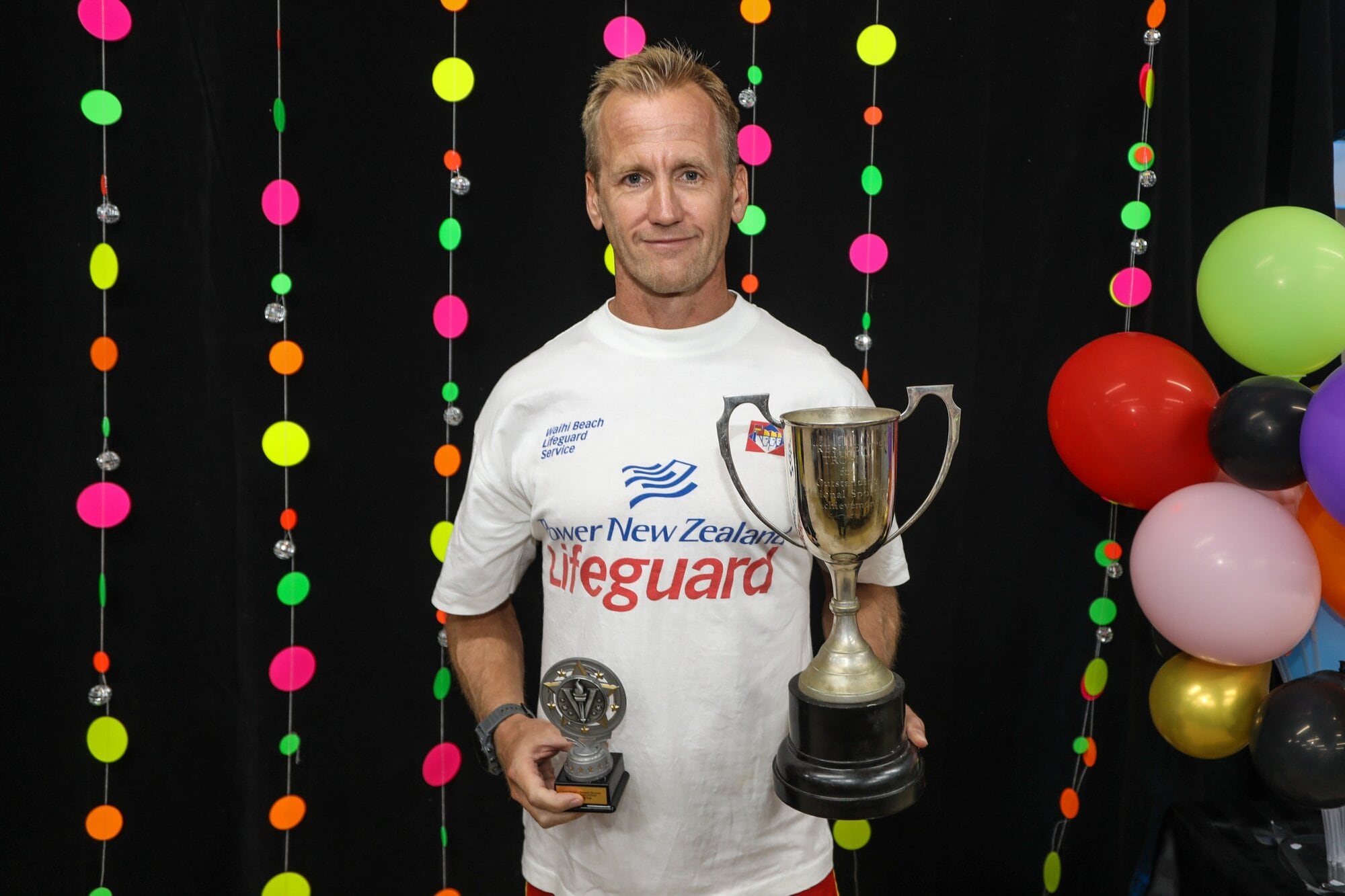  Christiaan Maarhuis received the President&rsquo;s Cup and the Butler Family Trophy for effort, attitude and achievement in surf sport and lifeguarding. Photo / Alex Wilkins