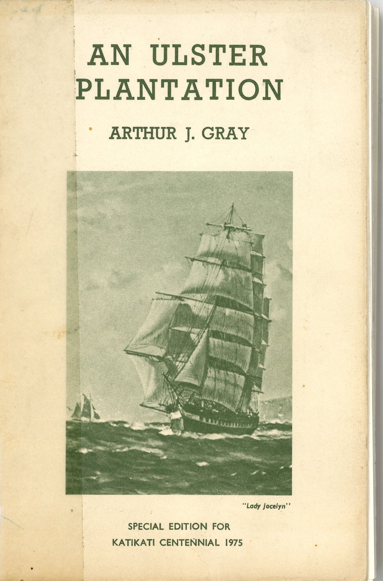  A special edition print for Katikati Centennial 1975 of ‘An Ulster Plantation’ by Arthur J. Gray was found inside the capsule. Image / Supplied