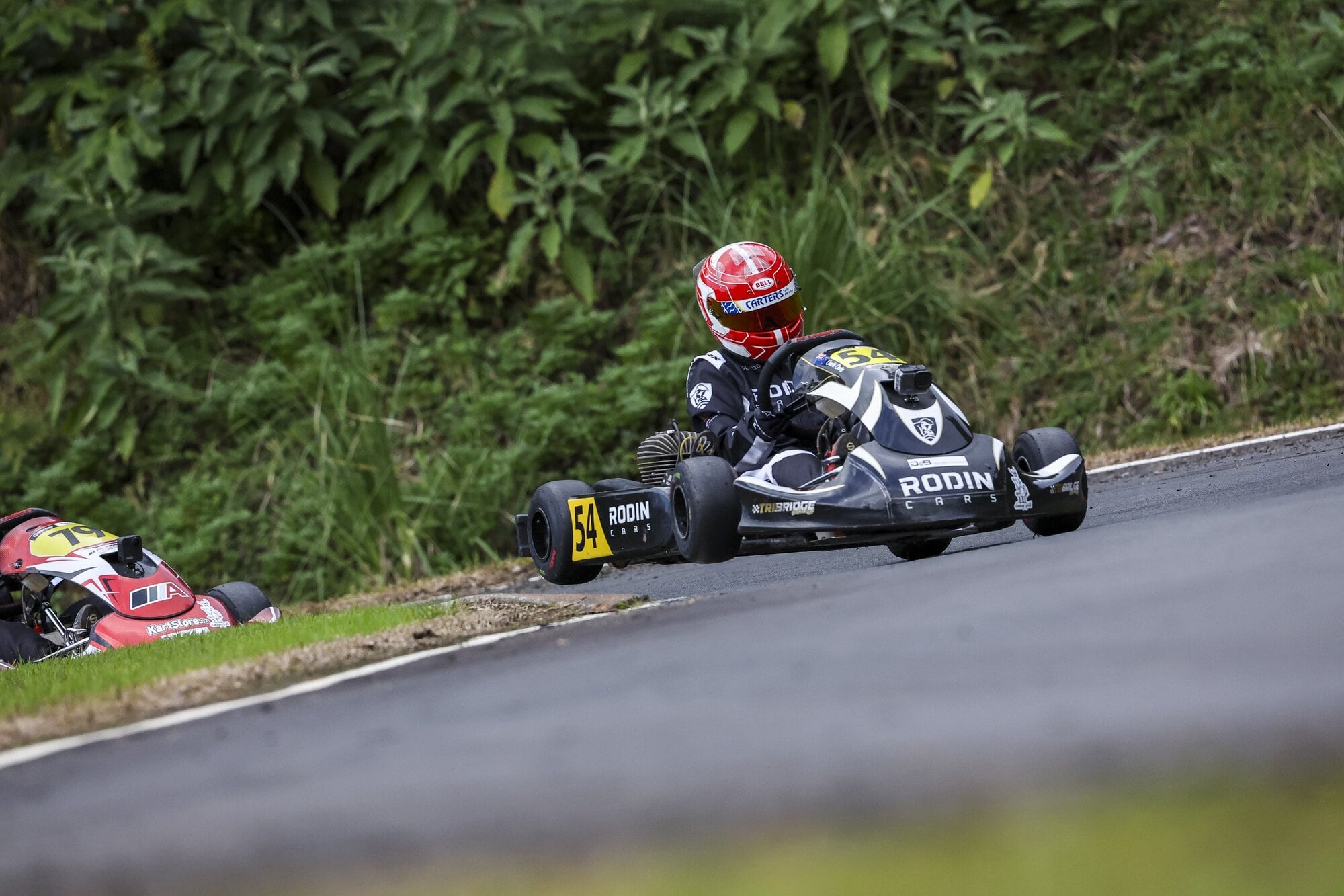 Charlie Clarke came second overall after passing the checkered flag just 0.095 seconds after the winner. Photo / DJ Mills, Shutter Media Group