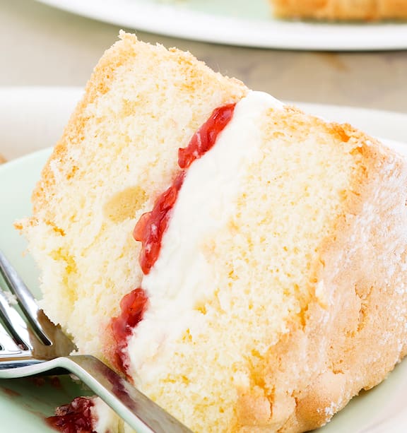 Sponge cake with cream and jam NZ Herald