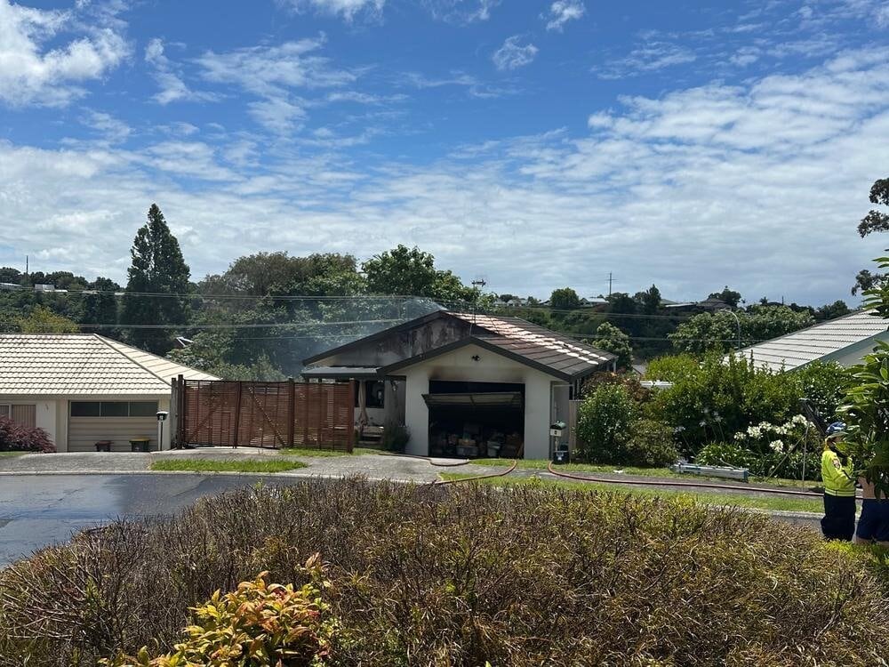 The cause of the house fire in Welcome Bay was undetermined. Photo / Charles Harrison