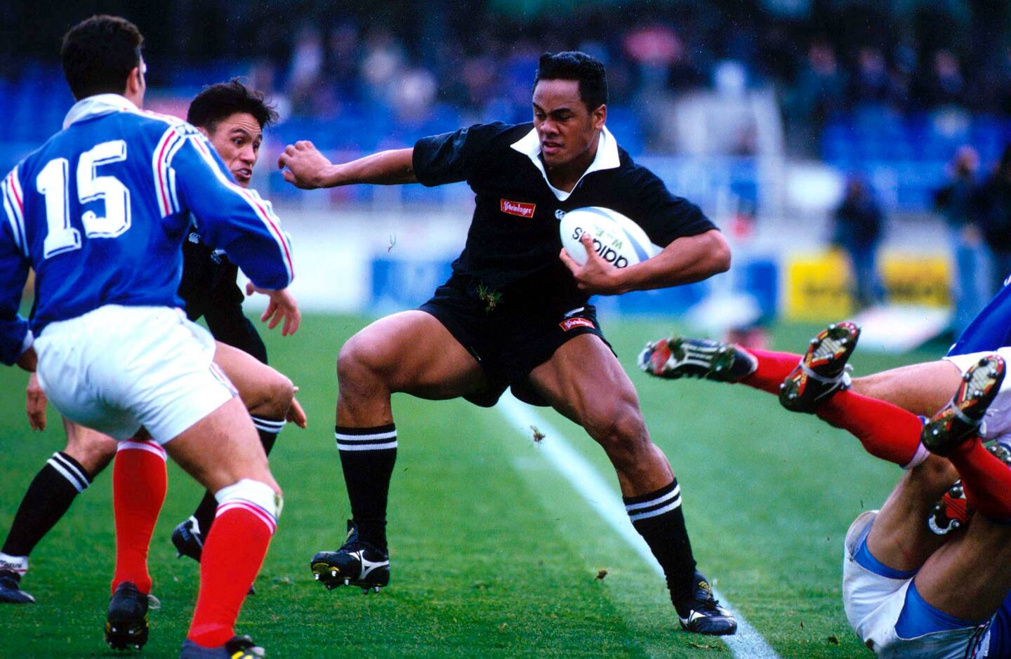 Jonah Lomu was playing in his second test. Photo / Photosport