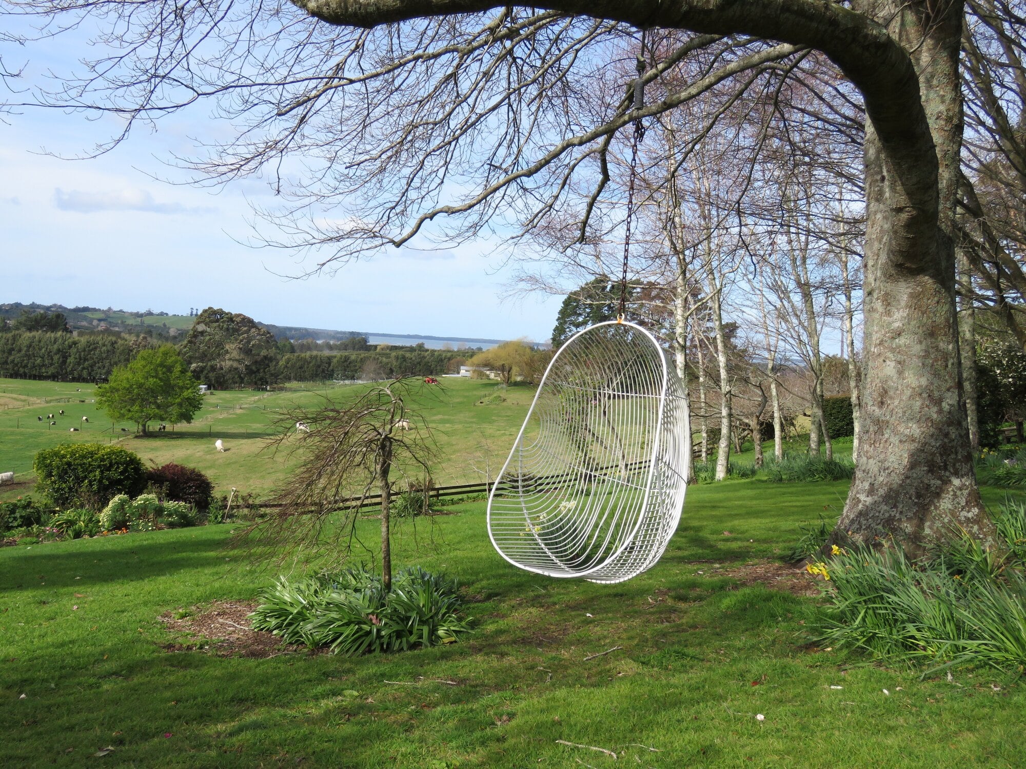  Another seat with a spectacular rural outlook to the harbour. Photo / Merle Cave