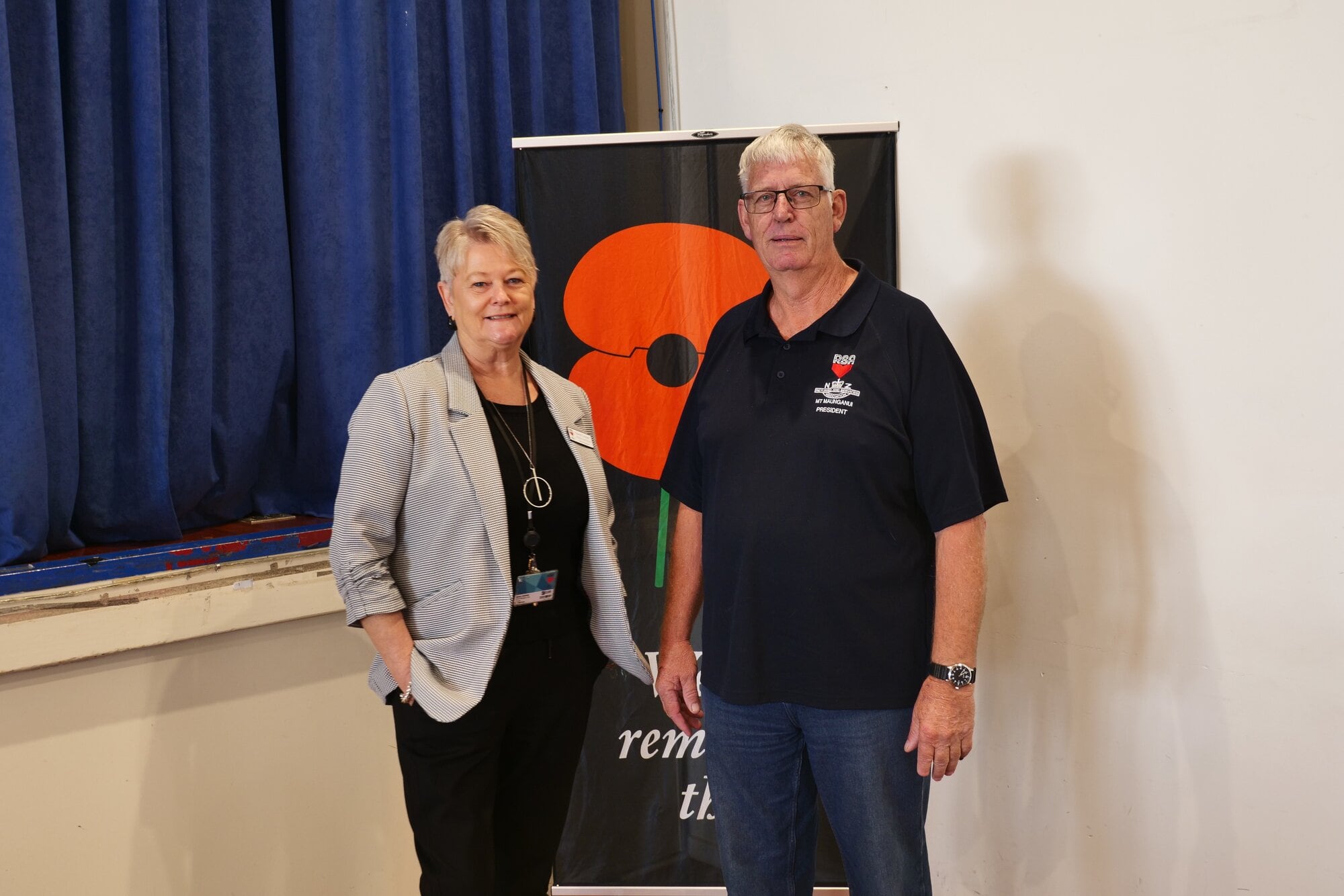  Mount Maunganui RSA general manager Karen Cooper and president Greg Baxter.