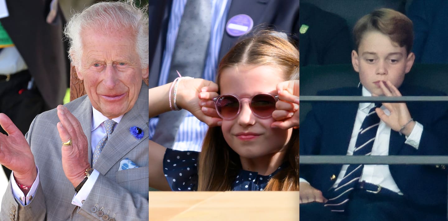 King Charles, Princess Charlotte and Prince George have all been spotted wearing string bracelets in recent weeks. Photos / Getty Images