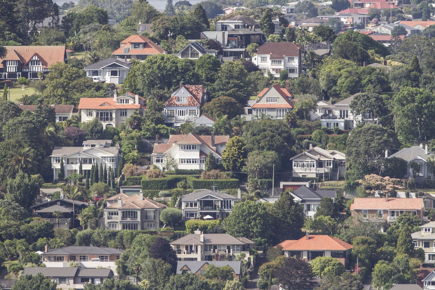 The median house price in Auckland has fallen 3.4% in a year, dropping to $990,000 - but price growth in the regions is keeping the market stable on the surface. Photo / Michael Craig