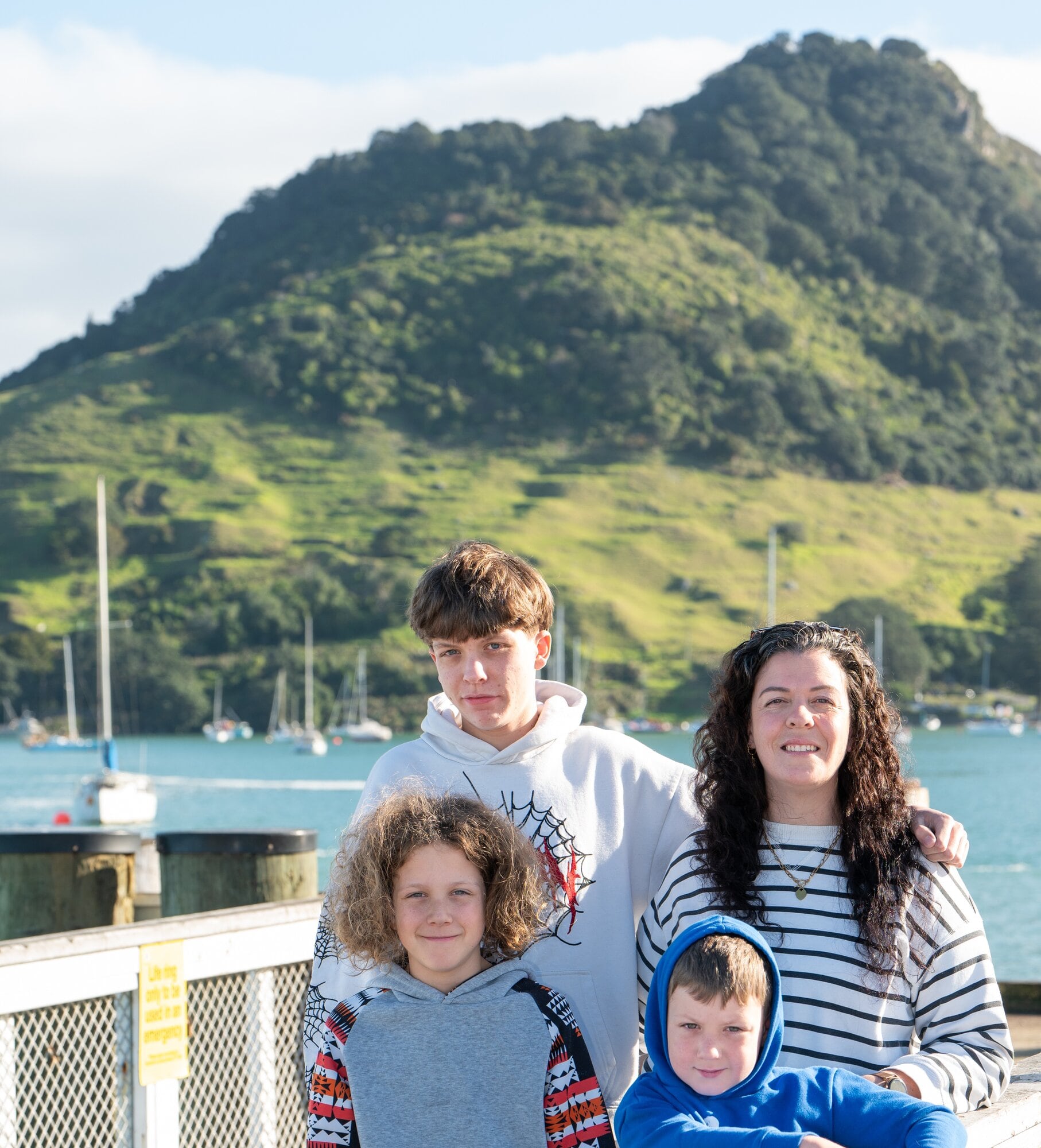  Tauranga nursing student Kayla Norton and her sons Jacob, 17, Ryan, 12, and Jesse, 7. Photo / Brydie Thompson