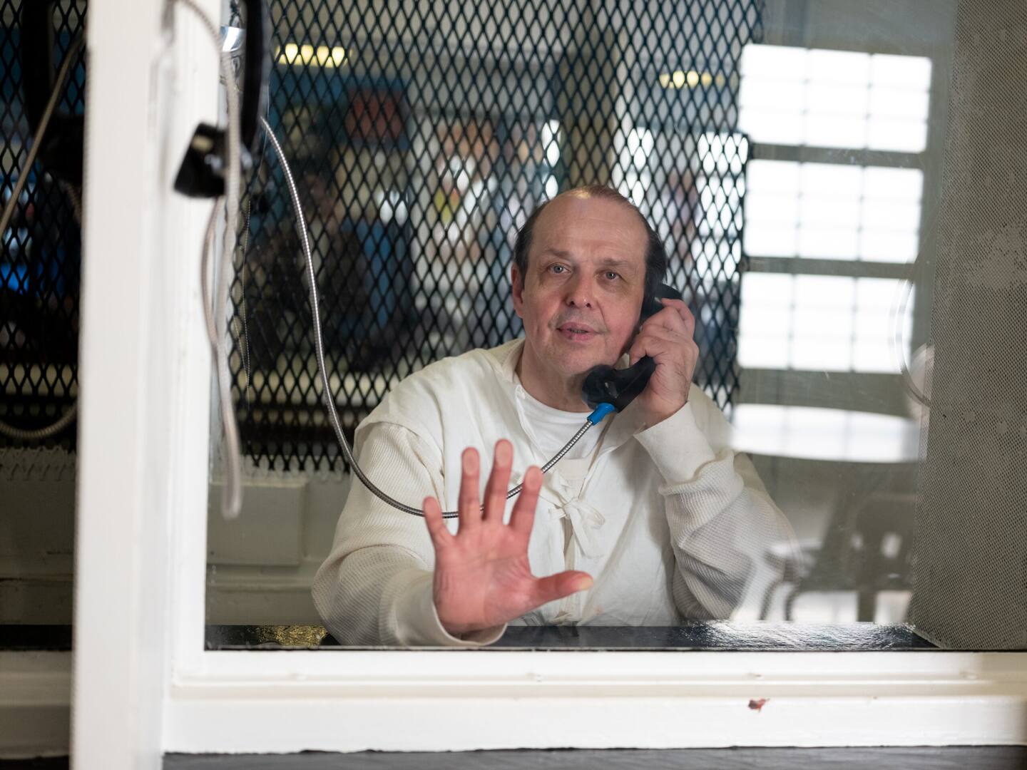 Robert Roberson photographed through plexiglass at TDCJ Polunsky Unit. Photo / Ilana Panich-Linsman / The Innocence Project