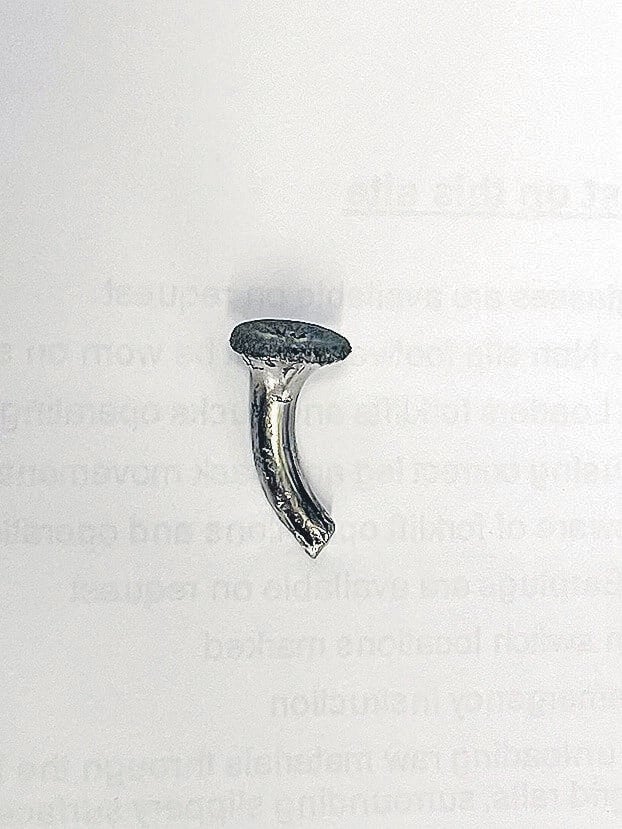 This stainless steel screw head Robert Monk pulled from one of his truck tyres on Thursday morning is just the latest of many. Photo / Troy Baker