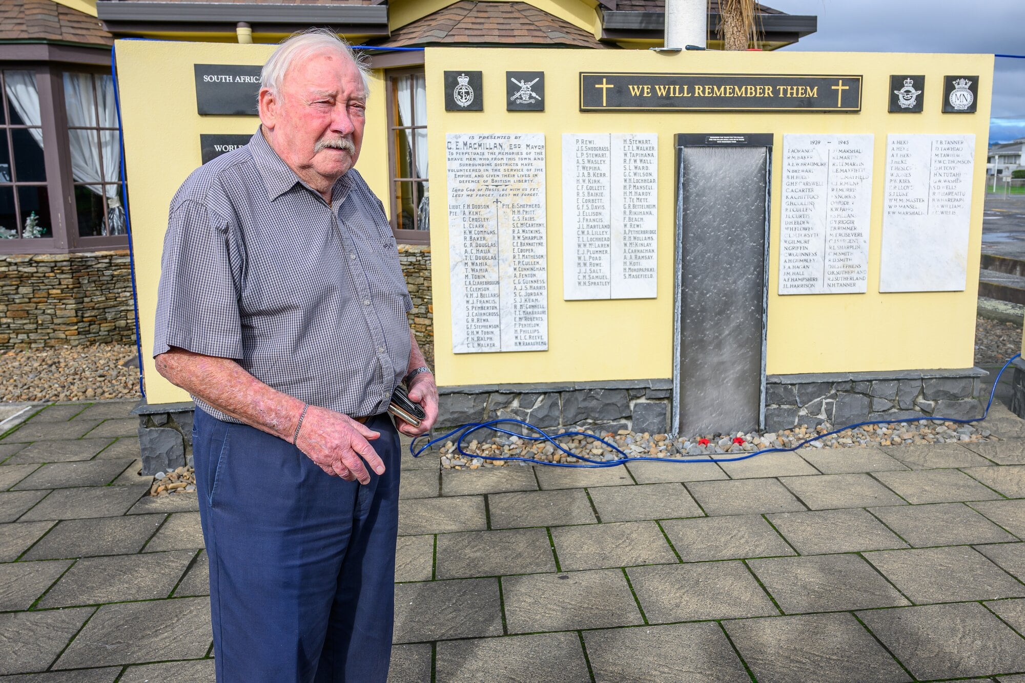 Milligan outside the RSA Tauranga.