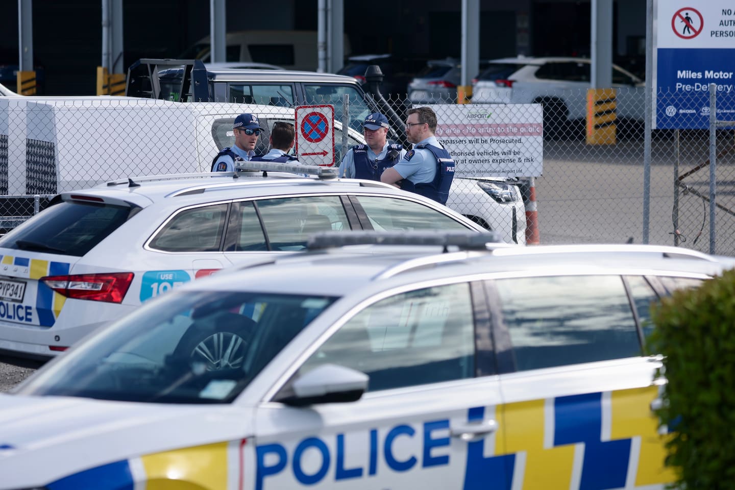 Christchurch International Airport was under full emergency before the flight landed. Photo / George Heard