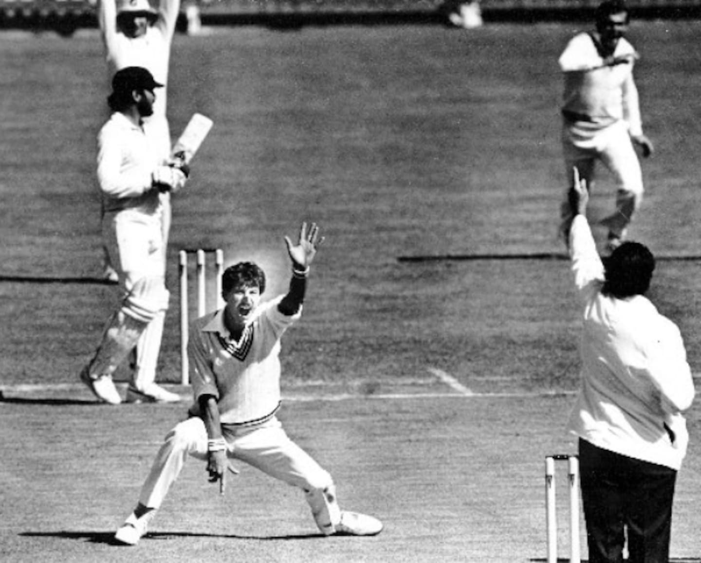 Sir Richard Hadlee during the first test against Australia on 21 February 1986 when he joined the elite "300 club". Photo / Paul Estcourt
