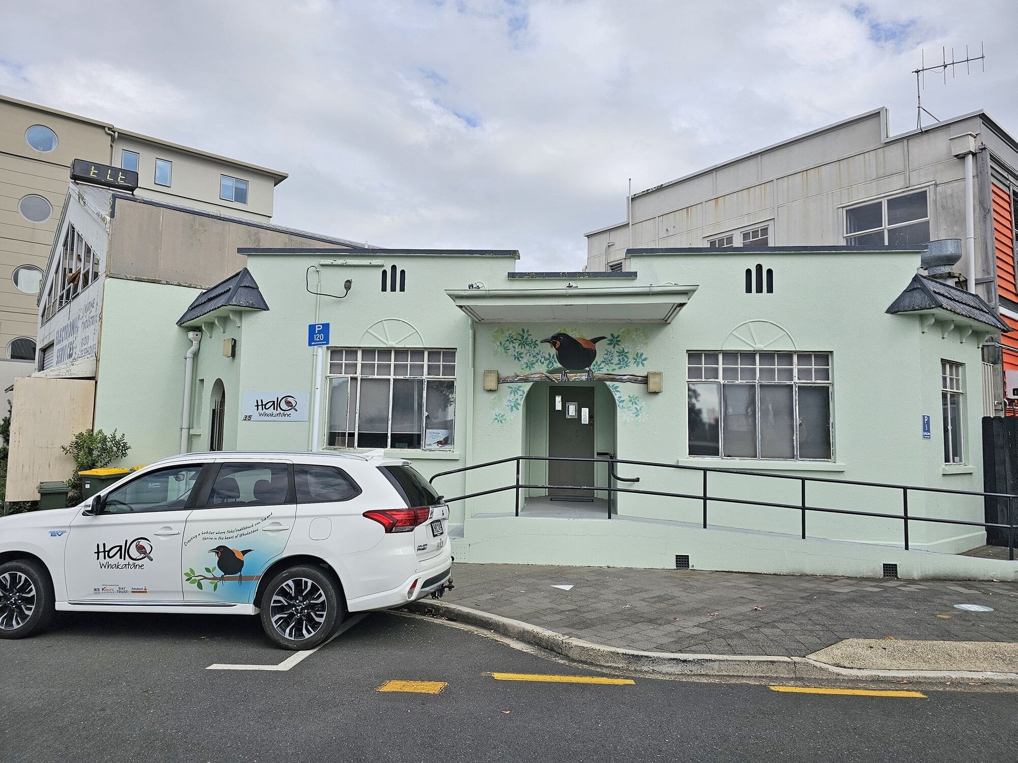 Built as a Women&rsquo;s Plunket and Restroom in art deco style, this building is currently home to environmental group, Halo. Photo / Diane McCarthy