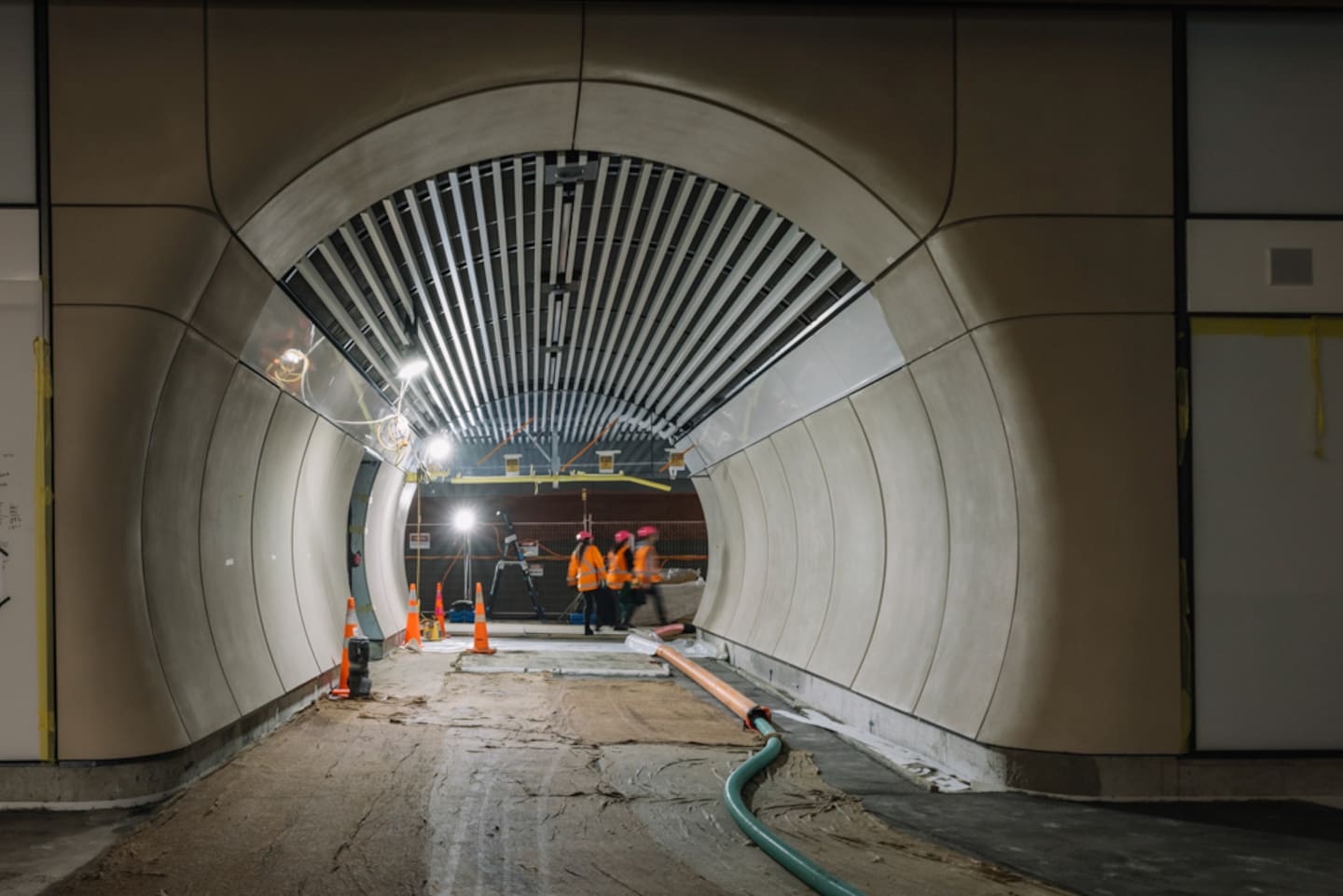Inside the new Karanga-a-Hape Station for the City Rail Link. Photo / Auckland Council