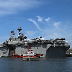 Assault ship arrives in Middle East as US weighs Iran ground troop deployment