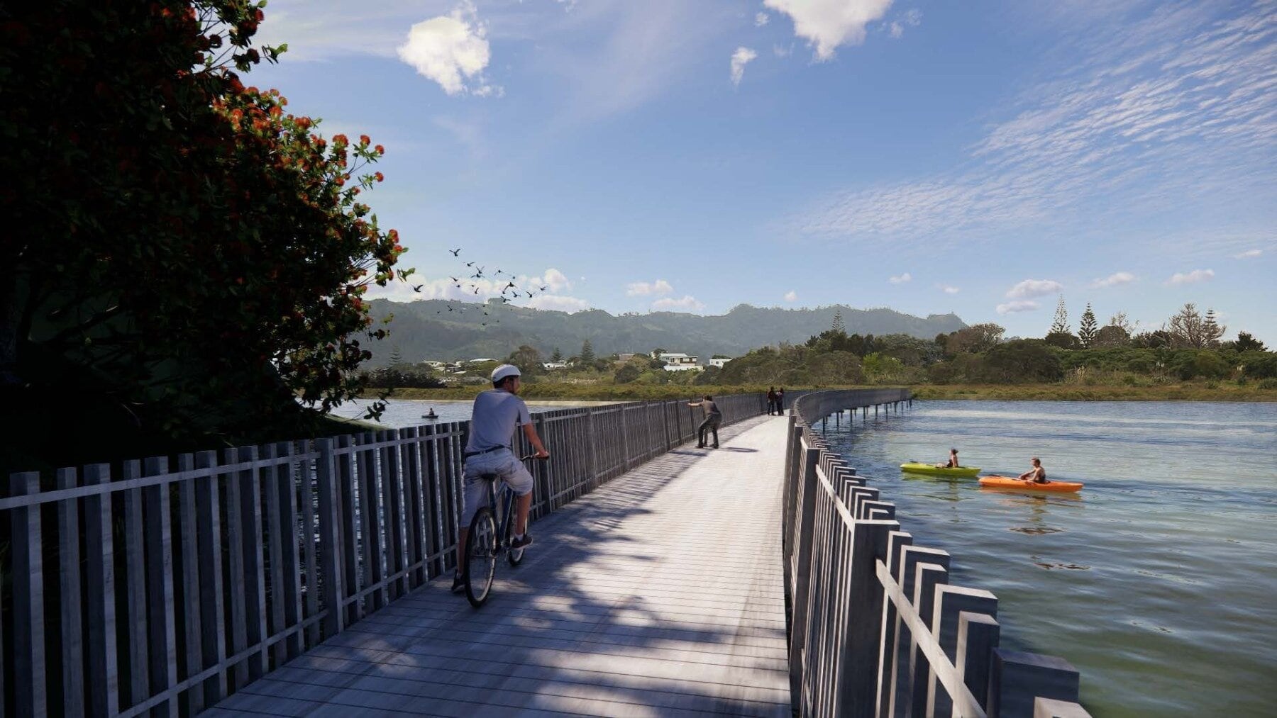  An artist's concept for the shared pathway. Photo / Western Bay of Plenty District Council