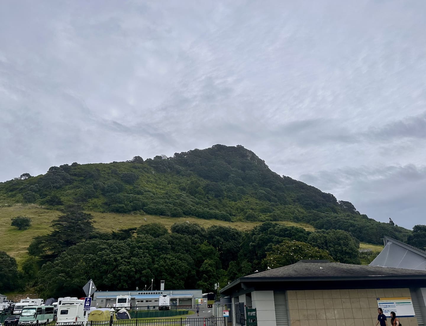 Mount Maunganui Beachside Holiday Park photographed earlier this week, before it was hit by the slip on Thursday. Photo / Torbjörn Miller