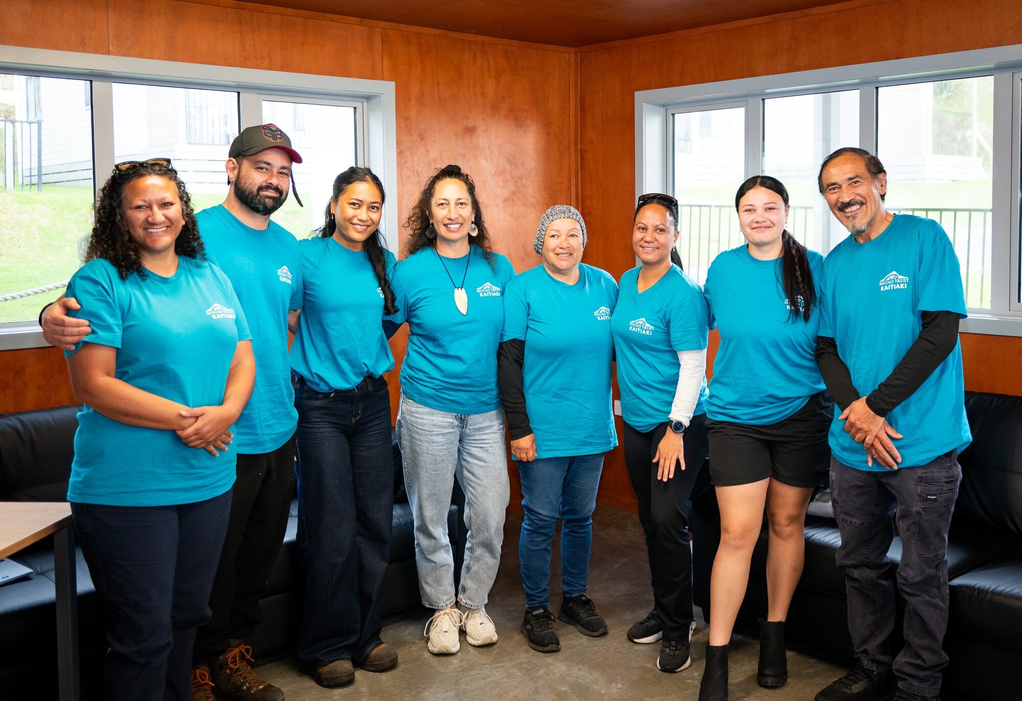  The team of seven kaitiaki, all with ancestral ties to Mauao. Photo/ Brydie Thompson.