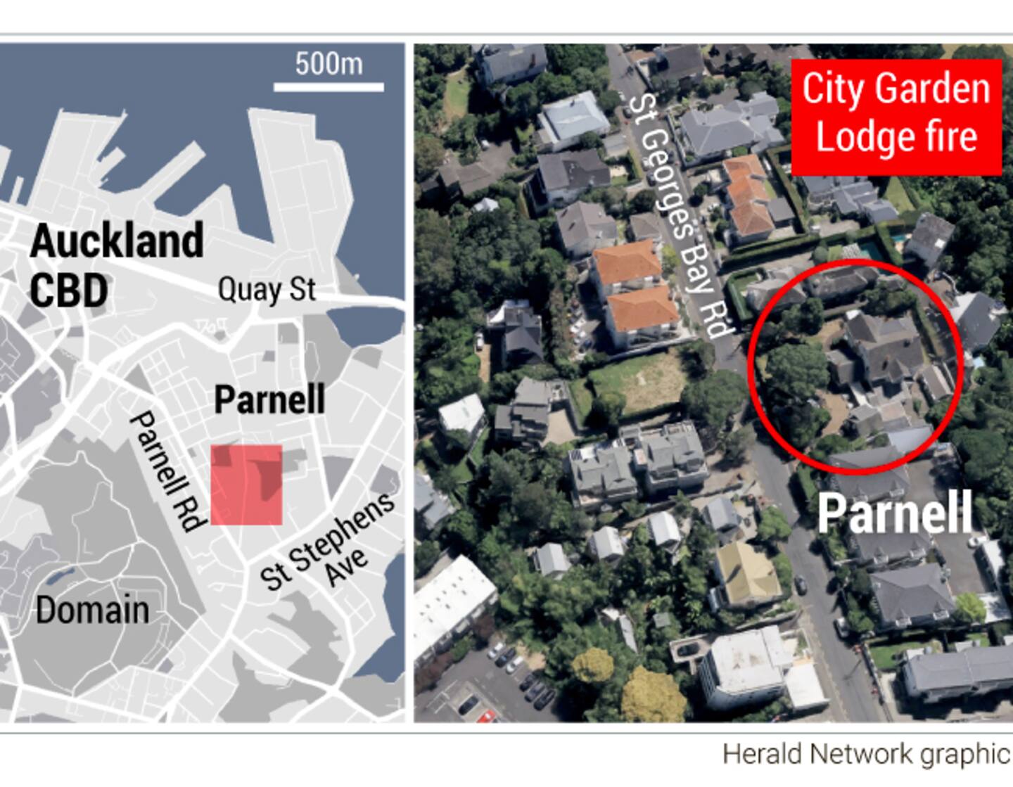 The historic house on St George's Bay Rd in Parnell.