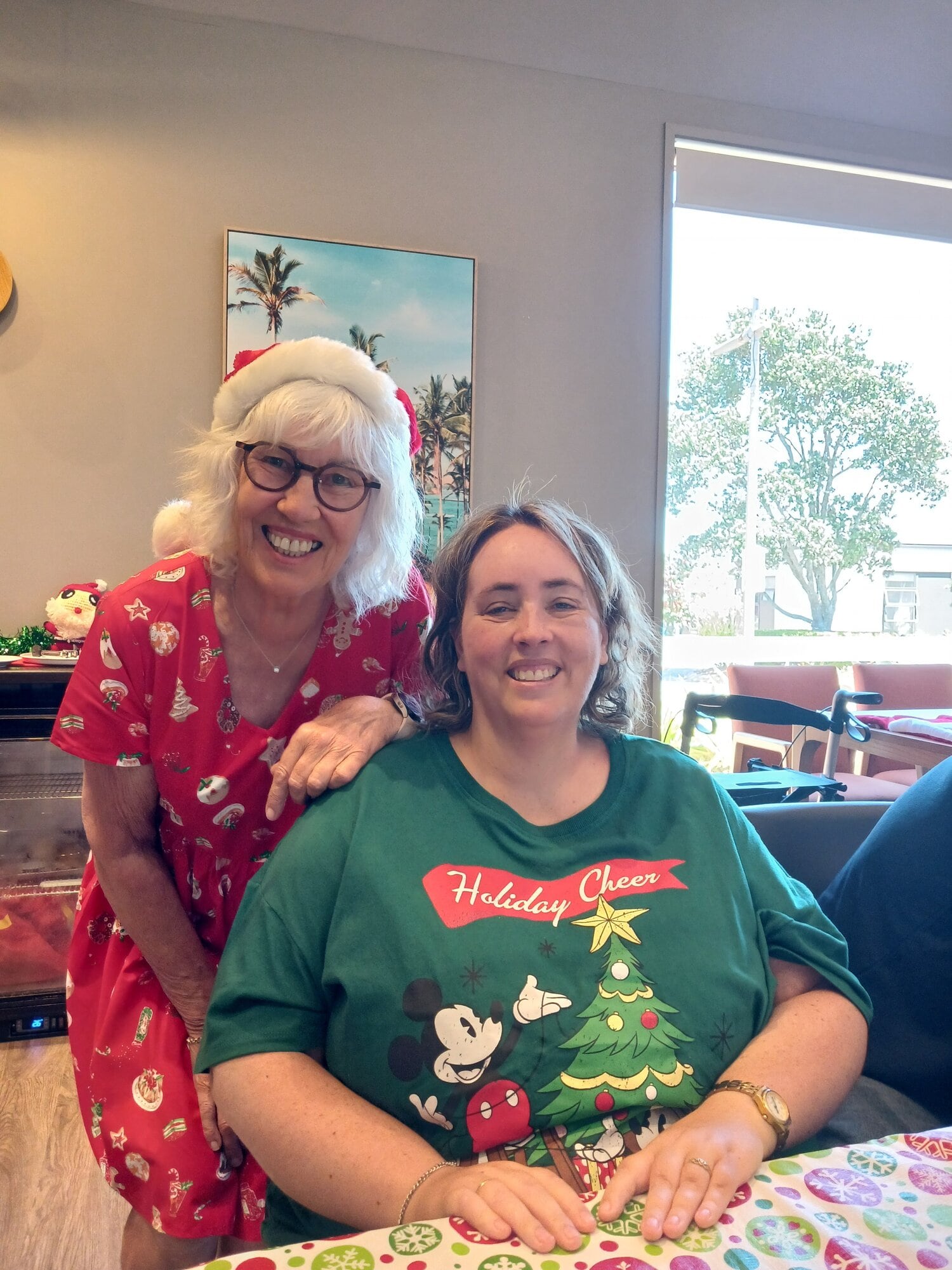 Lynn Phillips, 71, has arthritis and struggles to manoeuvre daughter Michelle's power chair.